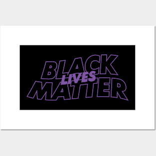 Black Lives Matter purple Posters and Art